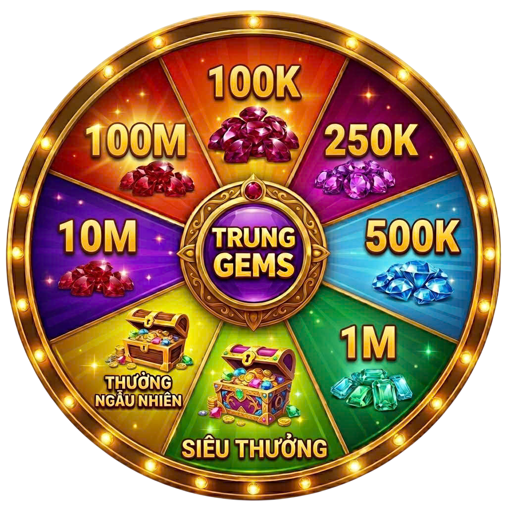 Vòng quay may mắn gems ttd